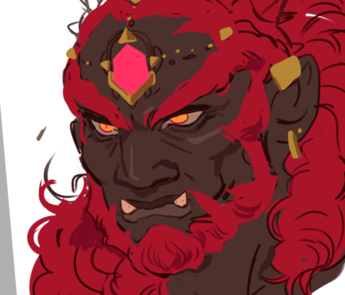 peachdeluxe:consider: ganondorf but with little tusks in his normal formspeedpaint of this and more 