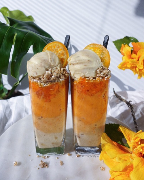 elyse-lauthier: ✨CREAMY ORANGE &amp; PERSIMMON FLOAT ✨ THE BEST COMBINATION of persimmon nicecre