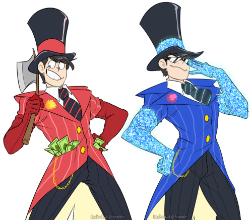 bechnokid: Inspired by a post from @nutastic and @karlcat, I wanted to go all out and draw the brothers in the Once-ler’s suit with their own touches! This was really fun and I’m sure a few folks know that I was once in the Once-ler fandom at one