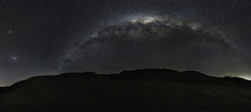15 Shot Milky Way Pano with two magellanic clouds, Waikato, New Zealandjs