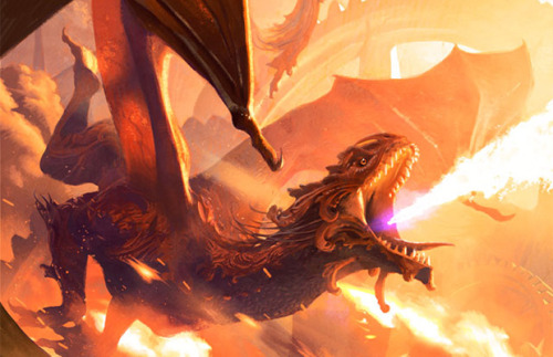 flavoracle: identifyingdragons:Scourge of the Throne by Michael KomarckA fierce dragon with an ornat