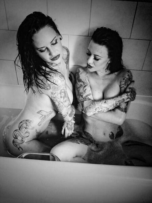 tattooedladiesmetal:  Becky Holt & Jemma Henley