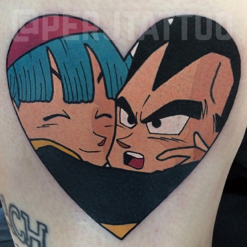 Made this Bulma and Vegeta piece tonight, thanks for looking.