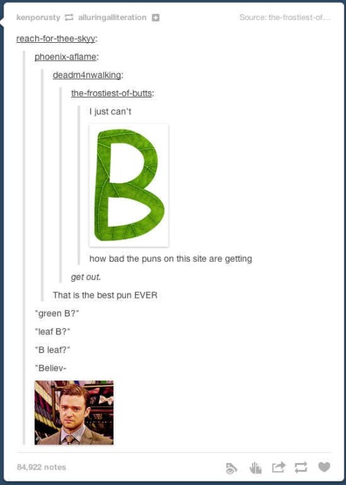 priyankamunjal: zombienationxo: I love puns. I live for puns.