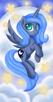 Theponyartcollection:  Stars And Moon Luna By *Mel-Rosey