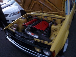 unappreciated-scenery:  Corvette Engine in a Old Toyota Corolla (?) Epic sleeper for sure. (? 