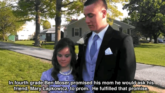 huffingtonpost:  Quarterback Fulfills 4th Grade Promise, Asks Childhood Friend With