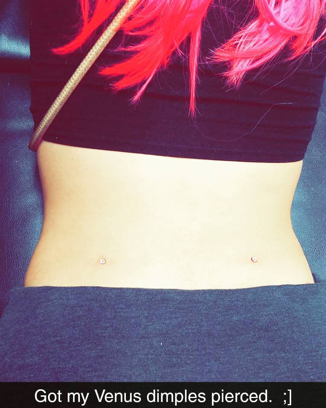 I finally got them done! I am so happy! In love. #ButtDimples #girlswithpiercings