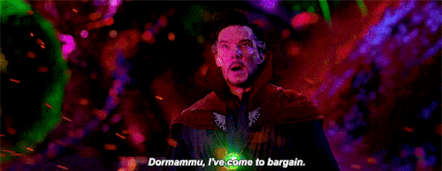 Dr. Strange says "Dormammu, I've come to bargain."