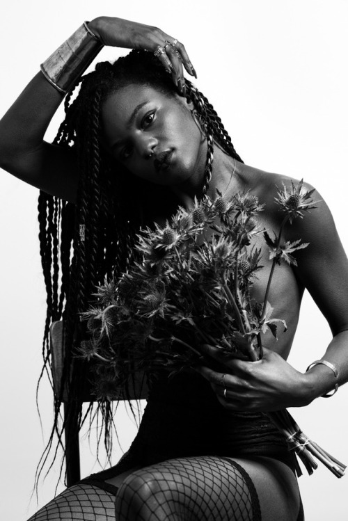 Marymai with thistles, Paris 2018photo - David Pattinson