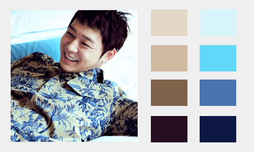 parkyooch:  yoochun; singles color palette 