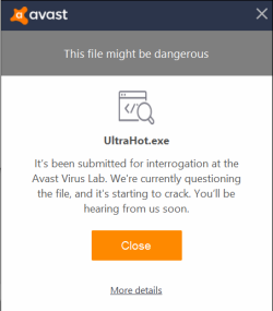 Gosh heck it Avast, I just wanna play my game (I downloaded it and avast said “hol up dont play that its prolly a virus cuz its a dot exe&quot;)(Its actually called UberHot) Its a combination of “Super Hot” and “Hotline Miami”
