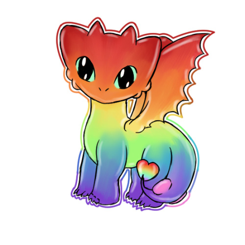 thatacefangirl:Pride Dragons! So! I digitalised these little pride dragons! I couldn’t figure out h