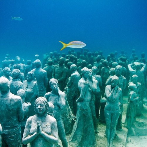 nasque:Mexico: The Cancun Underwater Museum. Tag the people you wanna dive here with. #cancun #mexic