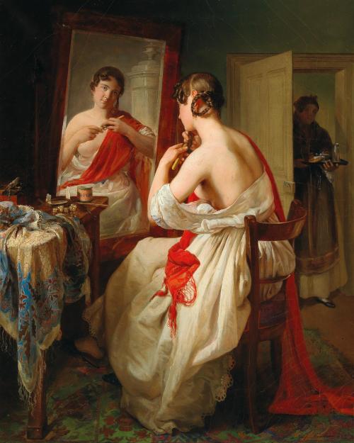 Johann Baptist Reiter (1813~1890) The Toilet, 1842Oil on canvas