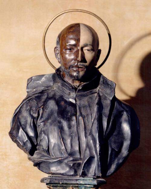 St. Ignatius of Loyola (17th century) being restored by the Merlini-Storti Art Restoration Atelier, 