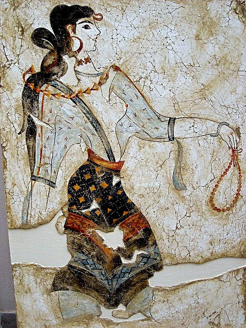 jeannepompadour:Minoan frescoes from Akrotiri, Greece; late Cycladic I (c. 1600 BC)