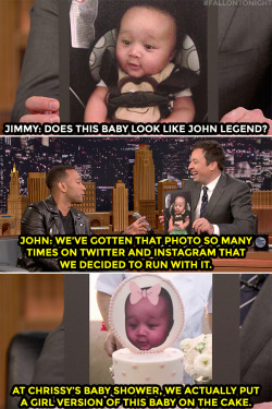 fallontonight:  John Legend has embraced his internet baby alter ego.