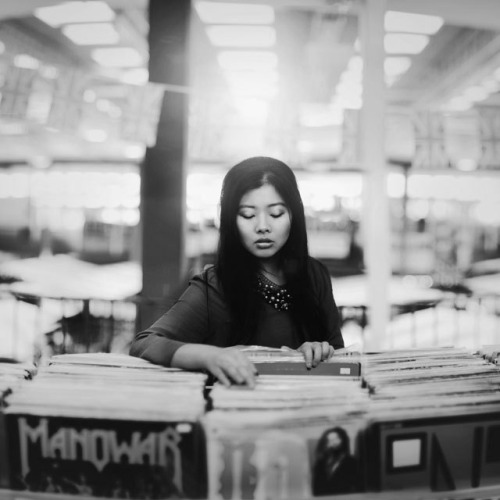 Girls with Vinyl Records