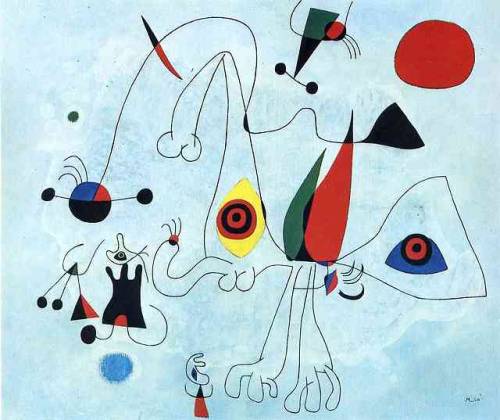 Women And Birds At Sunrise, 1946, Joan Miro