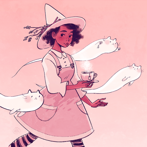 Inktober 23: Winterberry Witch &amp; Catnip Tea