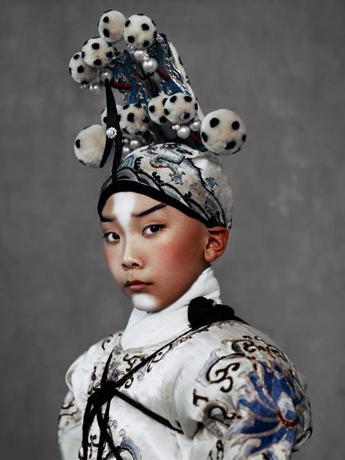 global-fashions:Wangy Xin Yu & The Peking Opera - Harper’s Bazaar China May 2016photos Kiki Xue