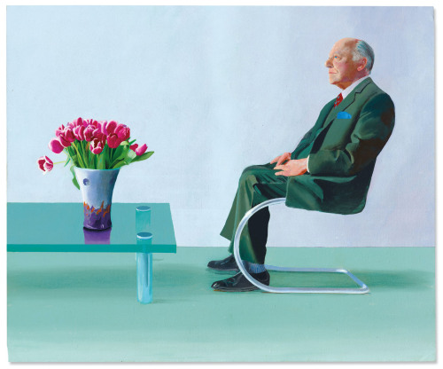 thunderstruck9:David Hockney (British, b. 1937), Portrait of Sir David Webster, 1971 . Acrylic on canvas, 152.8 x 184.5 cm.Sir David Webster (1903-1971) was the chief executive of the Royal Opera House, Covent Garden, from 1945 to 1970.