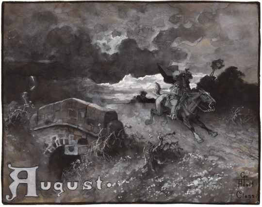 catonhottinroof:  Gustave Adolf Closs (1864 - 1938) Die zwölf Monate. Januar bis Dezember.   