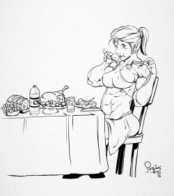 pegius:  Inktober 2016 Day 4 Hungry 