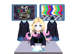 m-ah-oh:  Lucy A young girl who runs the Broadcasting Channel. No one knows how long she has been living in the channel. She has frequent mood swings and can get extremely violent. Her only “friends” are her silent TV servants. She also seems to
