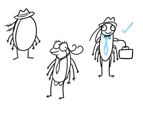 Here’s some Roachie concept art from the Spirit Airlines video!! He’s my favorite character <3 ch