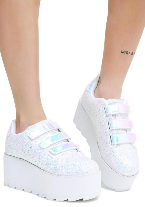 These are reasonable, right? Oh good, yes, add to cart.Y.R.U. Icy Lala Platforms | Dolls Kill | $125