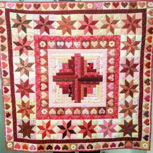 ❤️90 hearts on this, quilt. Because it&rsquo;s a gift for my mother in law and she celebrated he