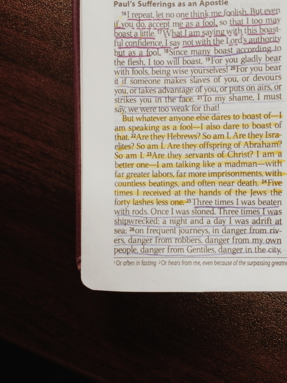 Such an intense establishment of separation through experiences endured. Apostle Paul is on the brink of madness and by this alone substantiates his authority and wisdom among the church body. He implores you to heed his advice when he says he’s been...