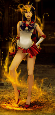 aoi-ryu-01:  Sailor Mars Fire Priestess by ladyfish  