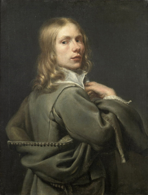 history-of-fashion: 1640-1650 Attr. to Jacob van Oost the Elder - Half-length portrait of a young ma