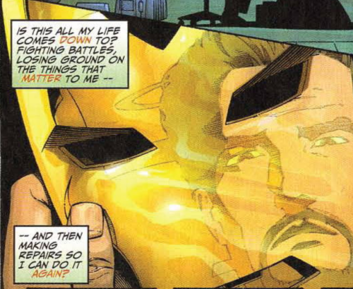 tony-stark-ing: It’s not a true Iron Man comic if Tony’s not brooding.Iron Man (1998) issue #1