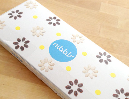 Nibblr snack subscription delivery package design by Mono, USA.