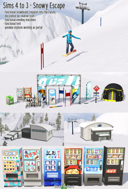 aroundthesims:Around the Sims 3 | Sims 4 to 3 - Snowy EscapeI’ve converted some snow related objects