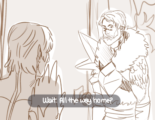 creepyscritches: Hawke: -eats right out of the garbage- Fenris: oh my god………&he