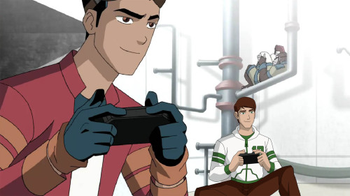 angelocn:

Generator Rex Post-finale screenshot edit… When Ben gets to revisit Rex’s world, Rex can show his Providence Room to Ben Tennyson and play videogames during their free time. #they’re chilling#ben 10#ben tennyson#generator rex#rex salazar#benrex