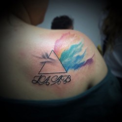 #Tattoo #Tatuaje #Ink #Inked #Triangulo #Pink #Pinkfloyd #Letras  #Colors #Colores
