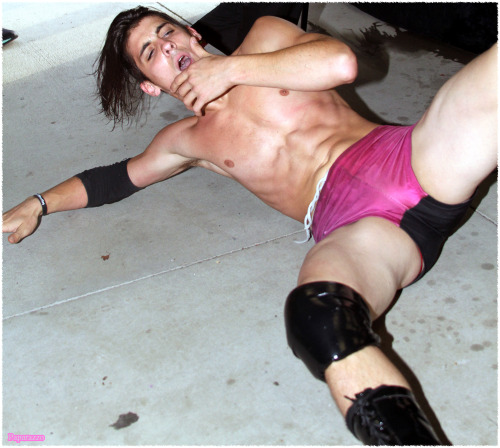 Here’s Boston indie pro wrestler “The Prize” Alec Price after being thrown out of the ring in Thomas