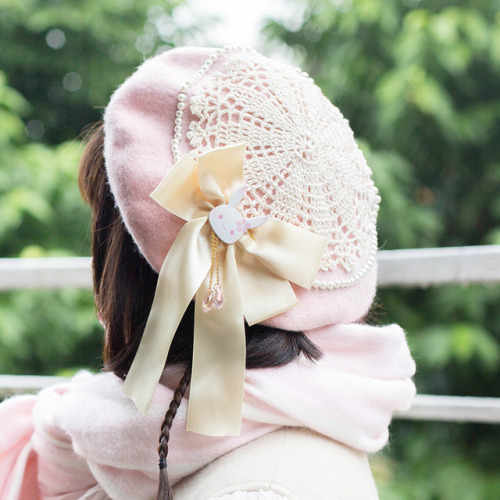 Crochet Pearl Woolen Beret