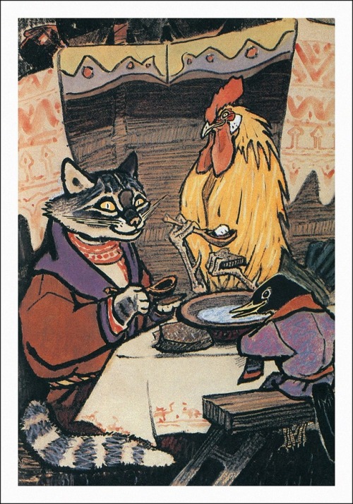ruscatontheroof:Russian folk tales illustration by Yevgeny RachevРусские народные сказки иллюстрации