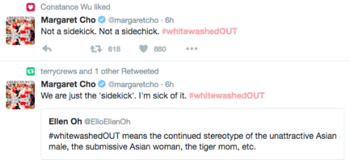 asiansinhollywood: A few stand out tweets from The Nerds of Color #whitewashedOUT trend today.