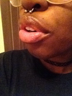 teenvgedre3am:  For the anon, I don’t wear lip gloss, but here’s with a lot of Chapstick.