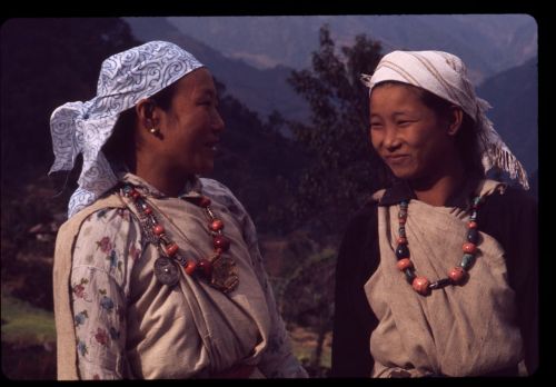 Lepcha women in Singhik, Sikkim