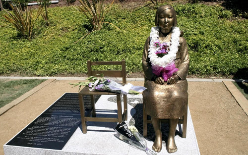 thisisnotjapan:  flomation:  PLEASE READ THIS POST See this statue? It’s located at the Glendale Central Library. Big deal right? Yes. Yes it is.  She sits here today as a memorial for the victims of the sexual slavery and abuse committed by the