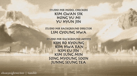 ebonynightwriter:   Things I Never See On Tumblr | The Legend of Korra Staff Credits